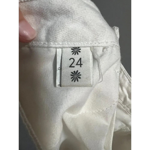 Show Me Your Mumu Blue Womens Wyoming High Waisted Shorts Fray Hem White Size 24 - Picture 5 of 8